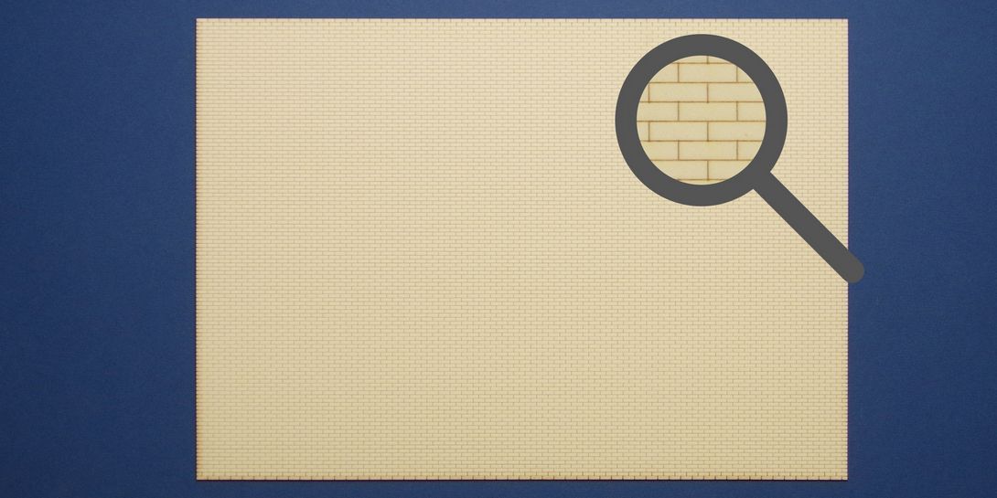 BM 70-01 O gauge sheet of brickwork in stretcher bond