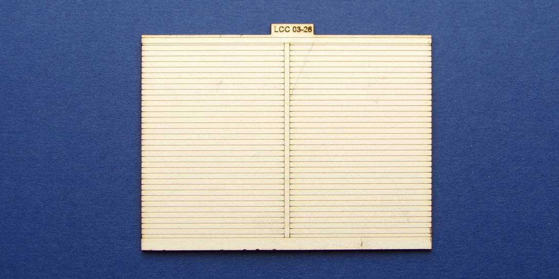 LCC 03-26 OO gauge medium signal box back wall wooden type