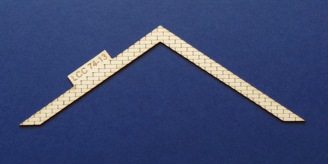 LCC 74-13 O gauge brick decoration for door panels