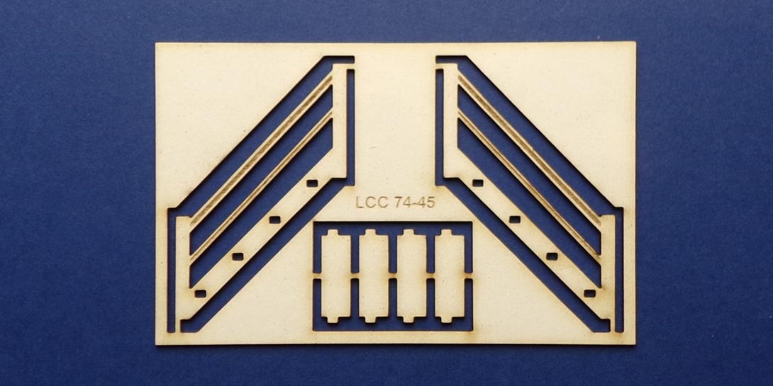 LCC 74-45 O gauge stairs for good shed loading platform