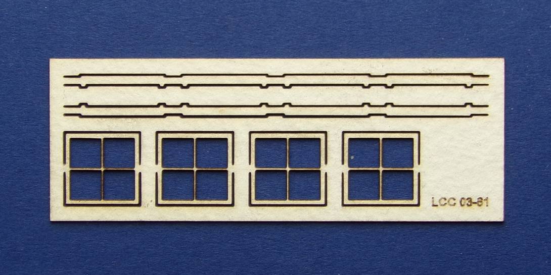 LCC 03-61 OO gauge set of windows for 03-33 type 4