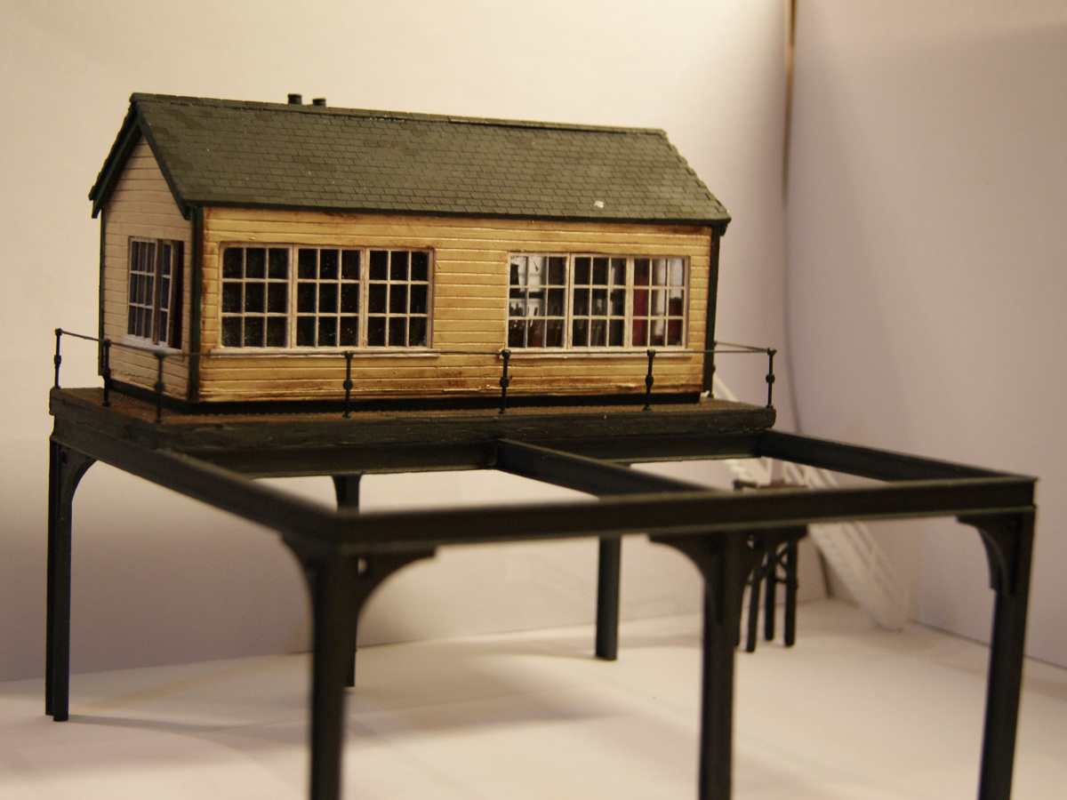 Signal box on legs assembled and painted by Claire and Martin Gilmore. Uses windows made by LCUT creative.